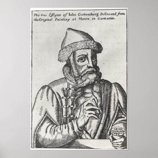 Poster Portrait de Johannes Gutenberg (Devant)