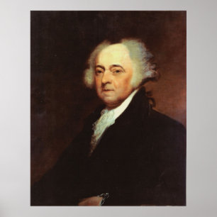 Poster Portrait de JOHN ADAMS par le calcinateur B.