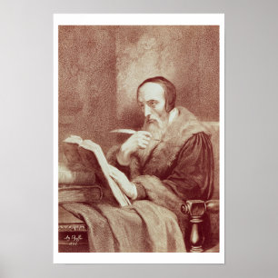 Poster Portrait de John Calvin (1509-1564) (gravure)