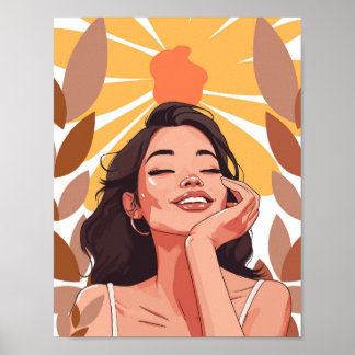 Poster Portrait de Joie Radiante