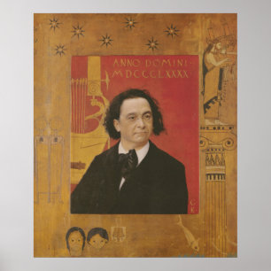 Poster Portrait de Josef Pembaur — Gustav Klimt (1890)