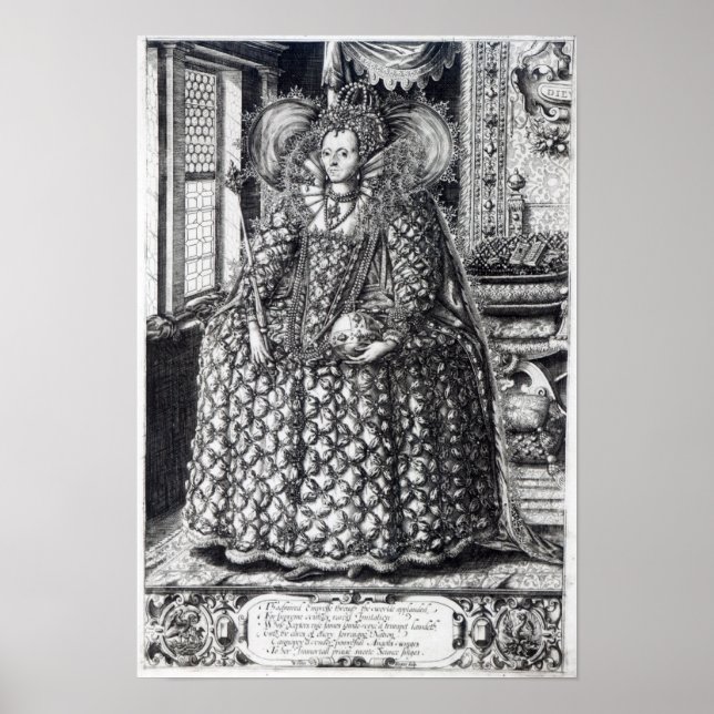 Poster Portrait de la reine Elizabeth I (Devant)