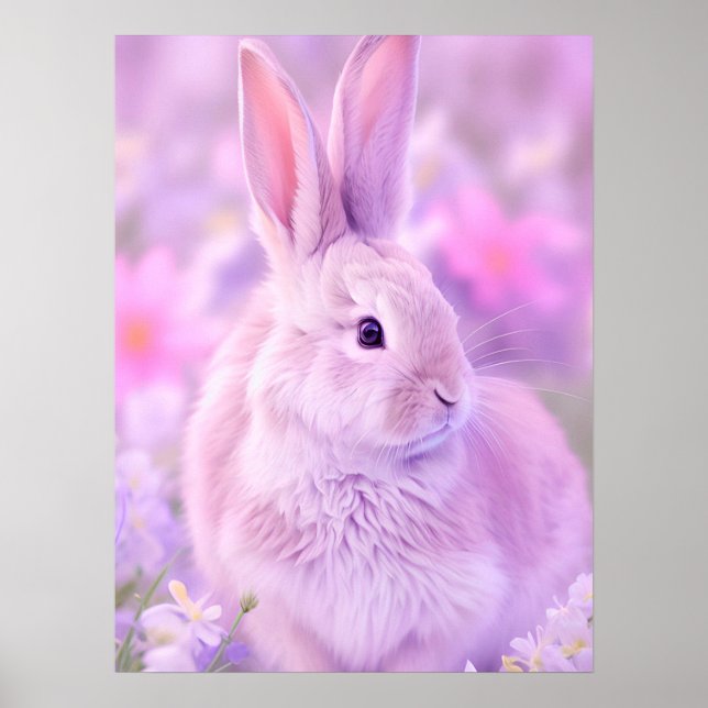 Poster Portrait de lapin 114 (Devant)