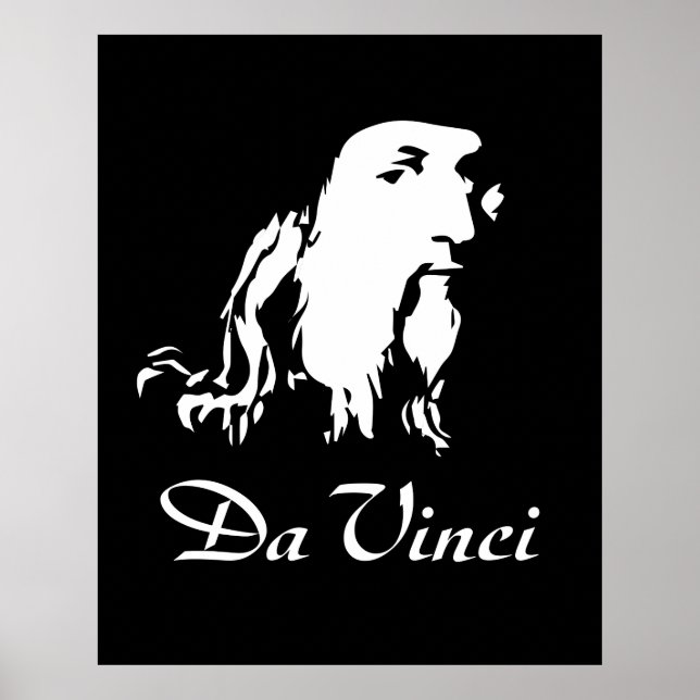 Poster Portrait de Léonard de Vinci (Devant)