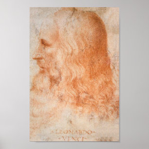 Poster Portrait de Léonard de Vinci