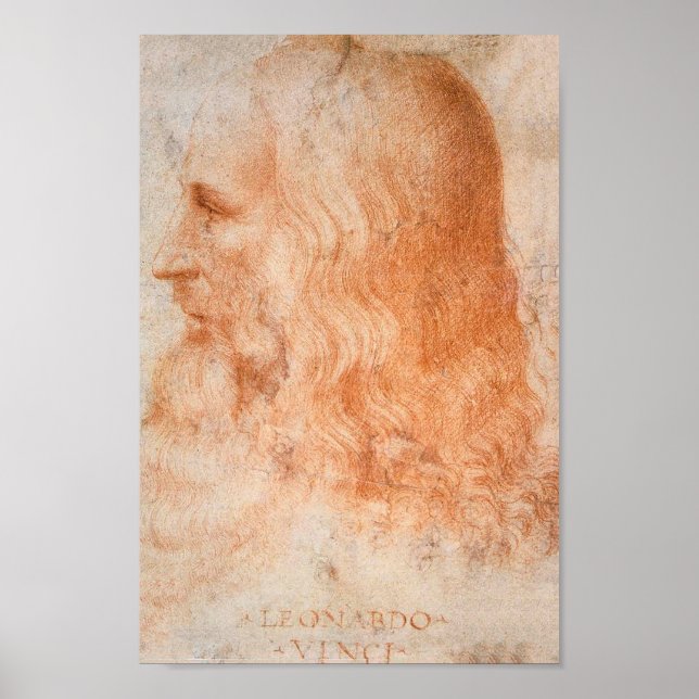 Poster Portrait de Léonard de Vinci (Devant)