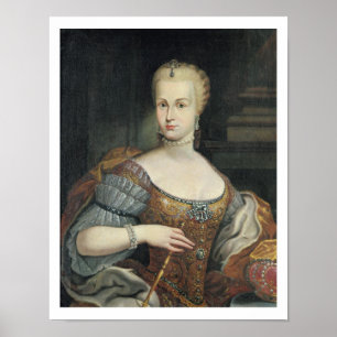 Poster Portrait de l'épouse de Pietro Leopoldo di Lorena,