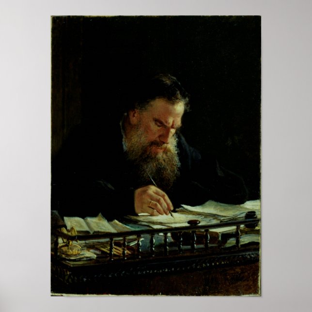 Poster Portrait de Lev Tolstoï (Devant)