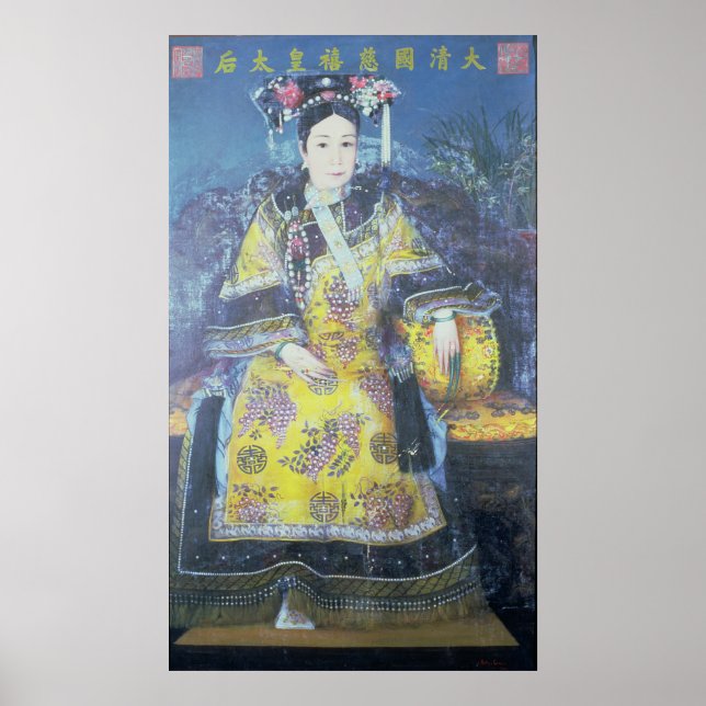 Poster Portrait de l'impératrice Dowager Cixi (Devant)