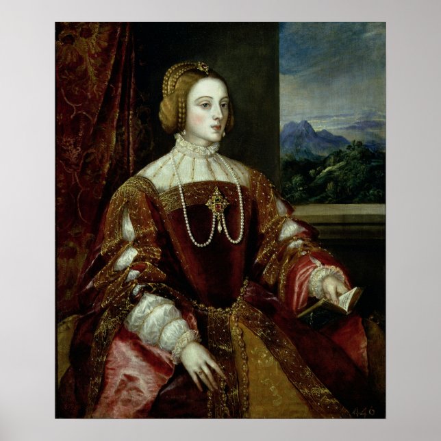 Poster Portrait de l'impératrice Isabella du Portugal (Devant)