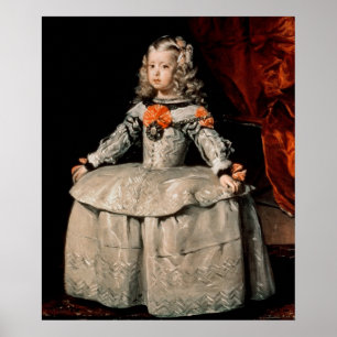 Poster Portrait de l'infante Margarita âgée de cinq ans