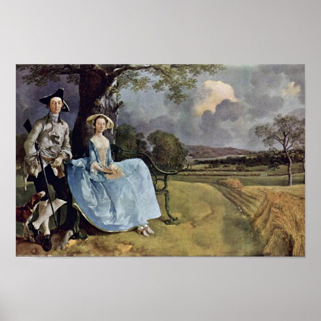 Poster Portrait De M. Et Mme Andrews Par Thomas Gainsbo (Devant)
