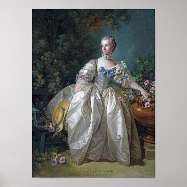 Poster Portrait de Madame Bergeret, Boucher (Devant)