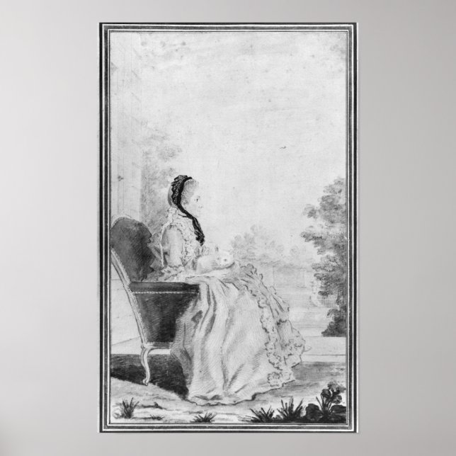 Poster Portrait de Madame du Deffand, 1760 (Devant)