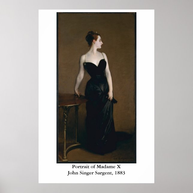 Poster Portrait de Madame X de John Singer Sargent (Devant)