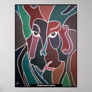 Poster Portrait de Man Peinture par Alfred Fox