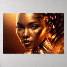 Portrait de maquillage d'or pour femme Face