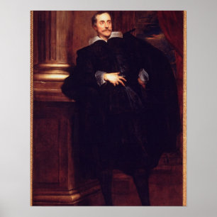 Poster Portrait de Marcello Durazzo (huile sur la toile)