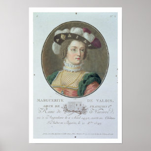 Poster Portrait de Marguerite de Valois (1492-1549), 1787