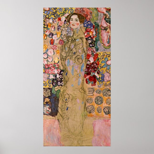 Poster Portrait de Maria Munk par Gustav Klimt (Devant)