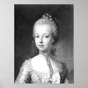 Poster Portrait de Marie-Antoinette de Habsbourg