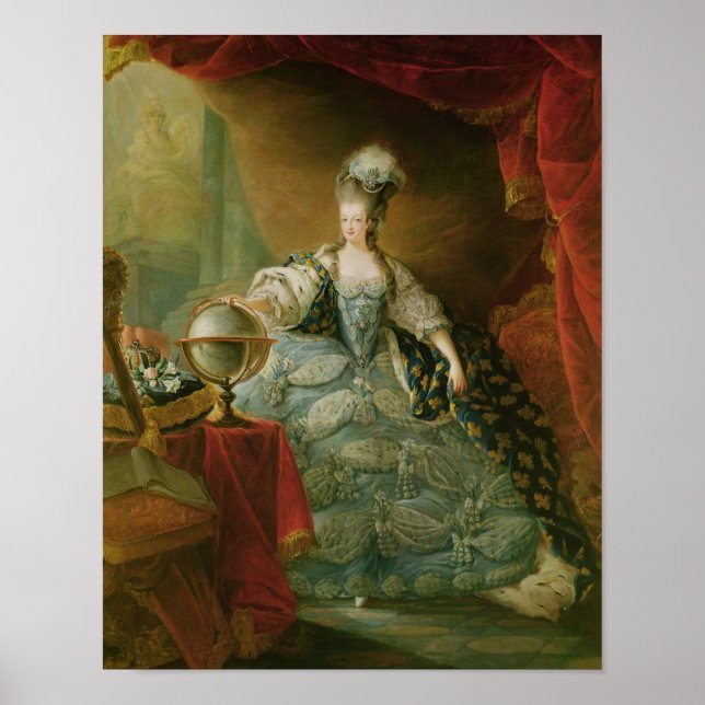 Poster Portrait de Marie Antoinette Reine de France (Devant)