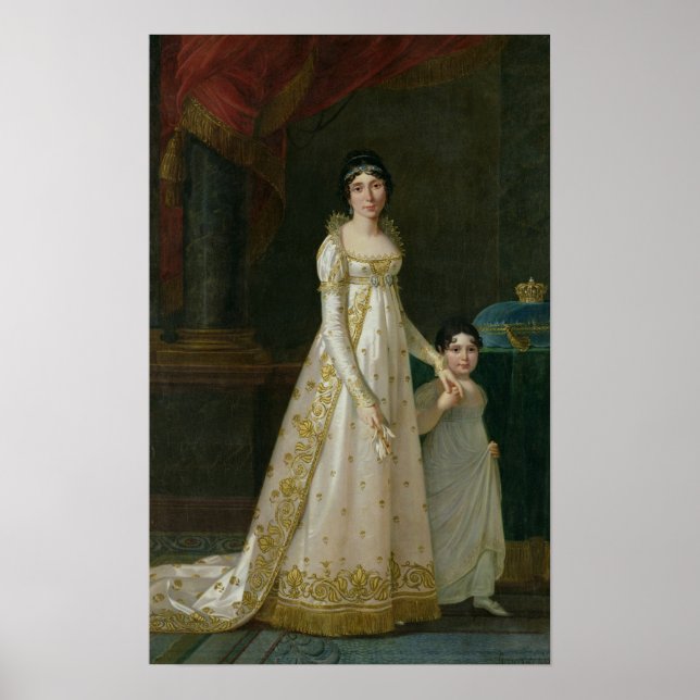 Poster Portrait de Marie-Julie Clary Reine de Naples (Devant)