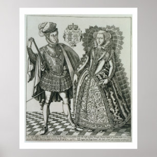 Poster Portrait de Marie, Reine des Écossais (1542-1587) 