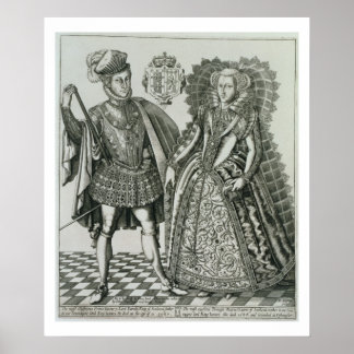 Poster Portrait de Marie, Reine des Écossais (1542-1587) 