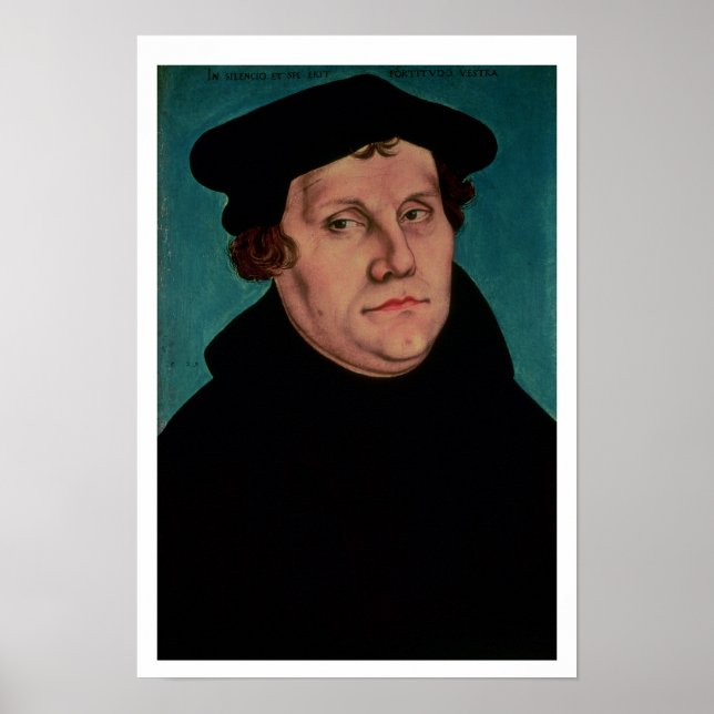 Poster Portrait de Martin Luther, 1529 (Devant)