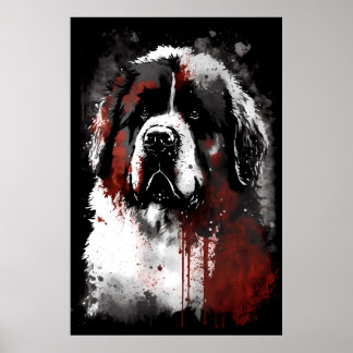 Poster Portrait de Mastiff Tibétain