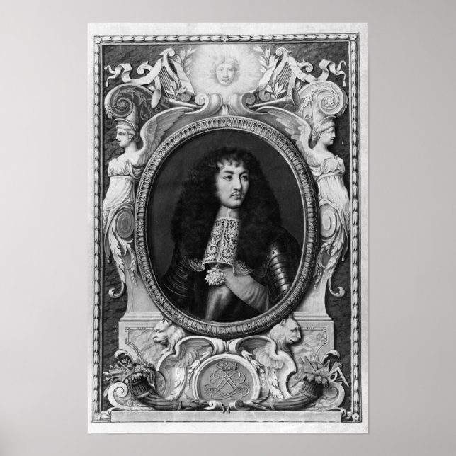 Poster Portrait de Médaillon de Louis XIV (Devant)