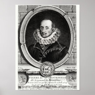 Poster Portrait de Médaillon de Pierre de Bourdeille