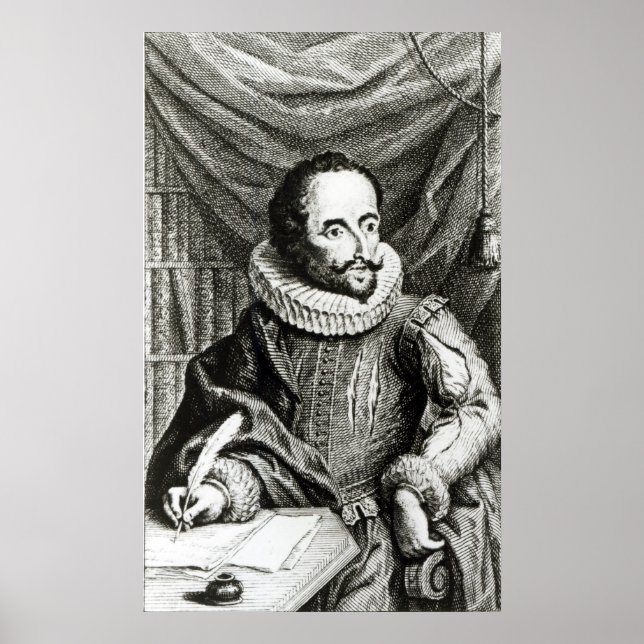 Poster Portrait de Miguel de Cervantes Saavedra (Devant)