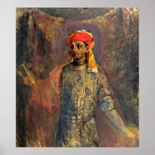 Poster Portrait de Mikhail Kuzmin, 1911-12