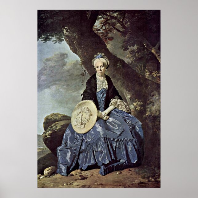 Poster Portrait de Mme Oswald par Johann Zoffany (Devant)