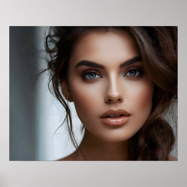 Poster Portrait de mode de l'art féminin (Devant)