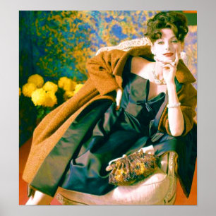 Poster Portrait de mode des années 1950