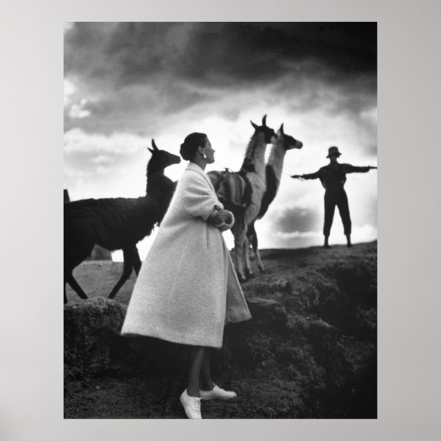 Poster Portrait de mode péruvien, 1952 (Devant)