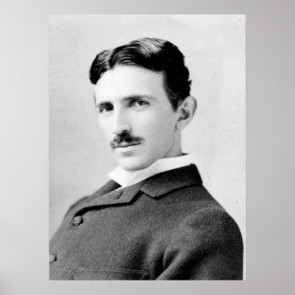 Poster Portrait de Nikola Tesla