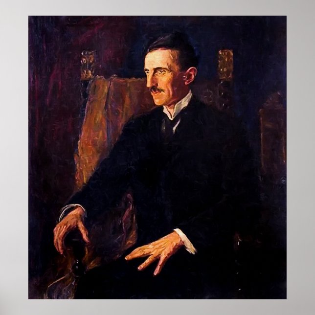 Poster Portrait de Nikola Tesla 1916 (Devant)