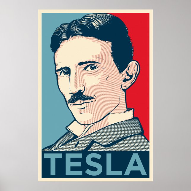 Poster Portrait de Nikola Tesla Hope (Devant)