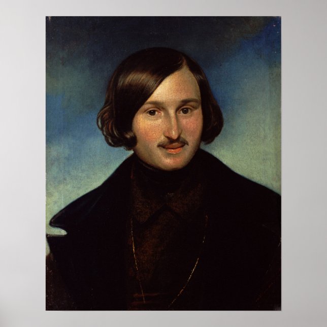 Poster Portrait de Nikolay Gogol, 1841 (Devant)
