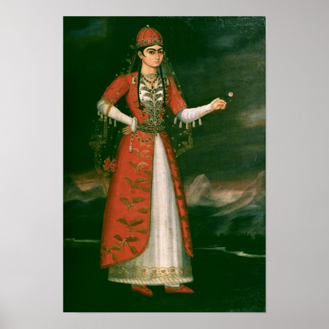 Poster Portrait de Nino Eristavi, Iranien, 1829 (Devant)