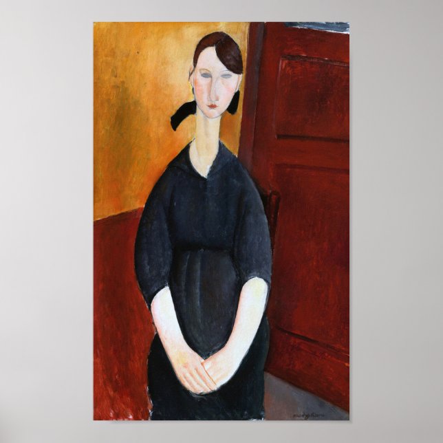 Poster Portrait de Paulette Jourdain, Modigliani (Devant)