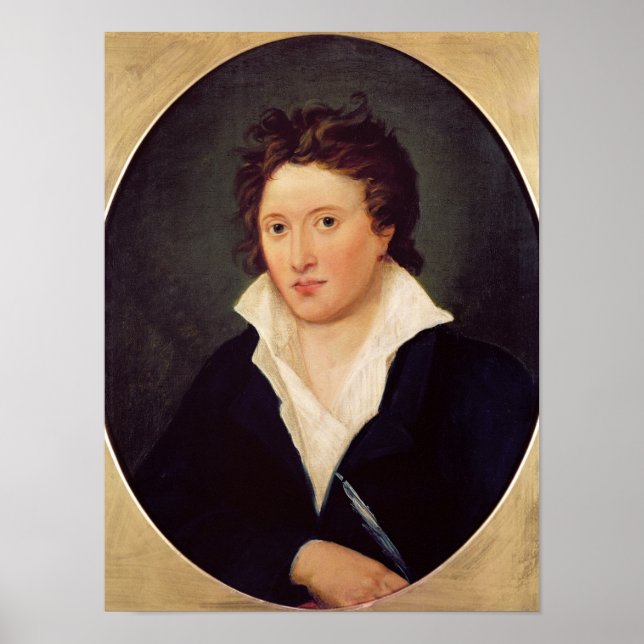 Poster Portrait de Percy Bysshe Shelley, 1819 (Devant)