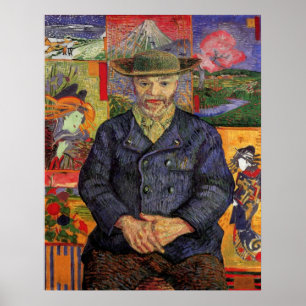 Poster Portrait de Pere Tanguy par Vincent van Gogh