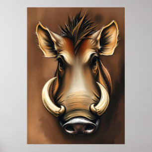 Poster Portrait de Phacochère Noble – Art Animalier Afric