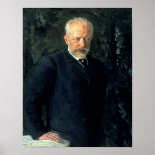 Poster Portrait de Piotr Ilyich Tchaikovsky