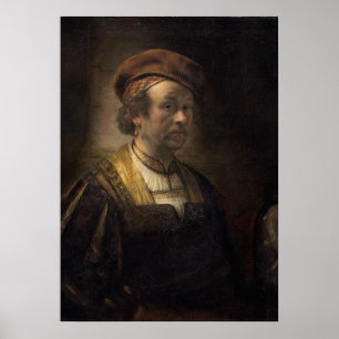 Poster Portrait de Rembrandt, 1650 (huile sur toile)